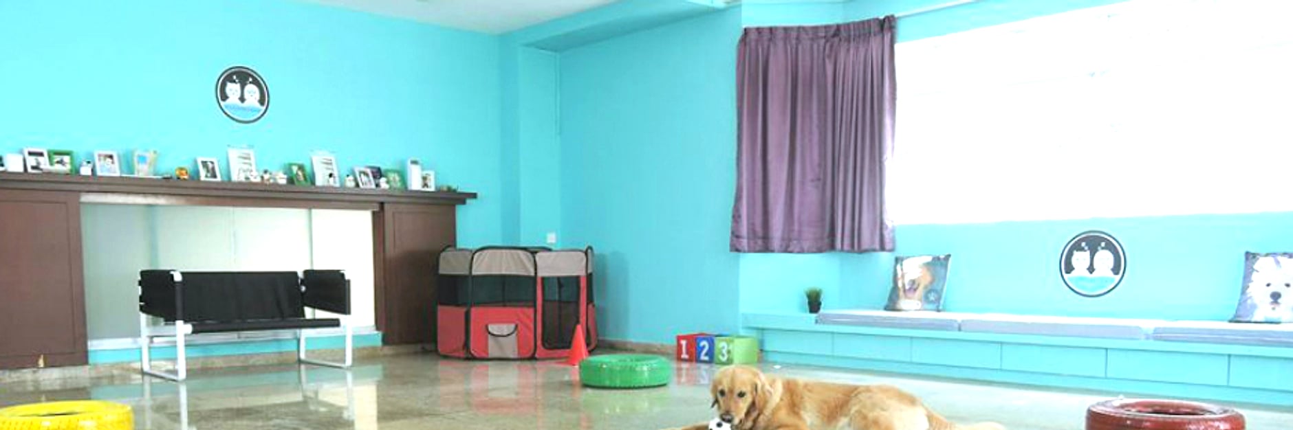 The air-conditioned play room at Wanderlodge